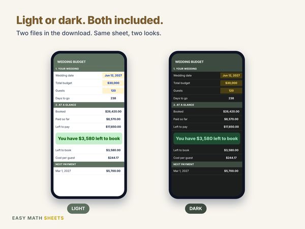 The light and dark versions