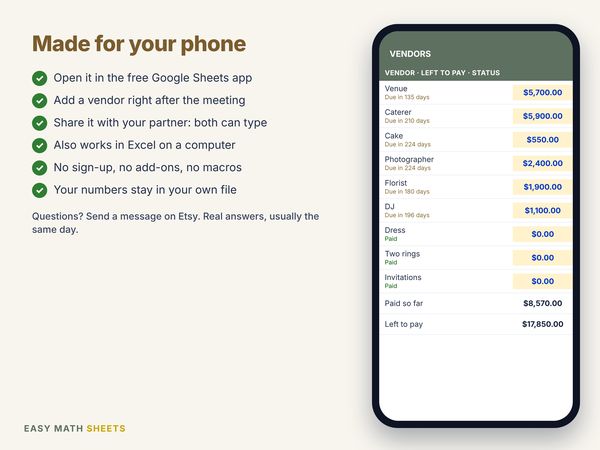 The planner on a phone